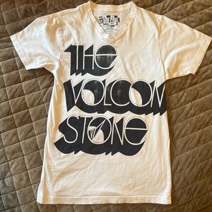 Vintage Y2K Volcom "The Volcom Stone" White Graphic Tee - Women's Small